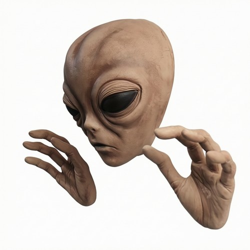 Alien sculpture with head - sculpture,