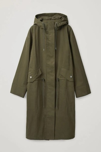 Cos long hooded parka - cos, coat