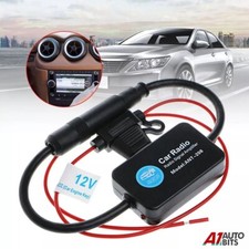 FM AM Signal Amplifier 12V Universal Car Radio Signal Booster Din Aerial Antenna