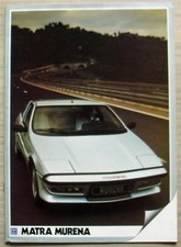 MATRA MURENA Car Sales Brochure 1983 #1V013 FRENCH TEXT