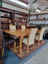 Dining Table Of Huge Proportions In The Colonial Style With Six Dining Chairs