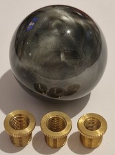Car Gear Stick Knob Sperical Metallic Grey