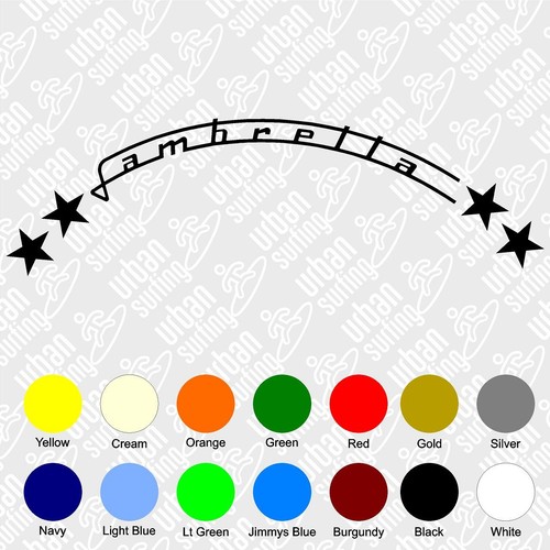Curved sticker lambretta - sticker, &