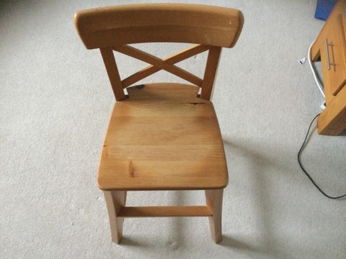 Robust wooden high chair