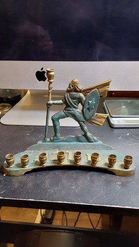 Vintage solid brass menorah - solid,