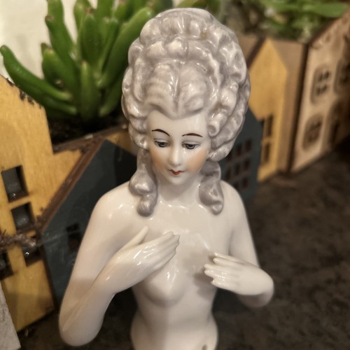 Vintage porcelain pin - vintage, cushion