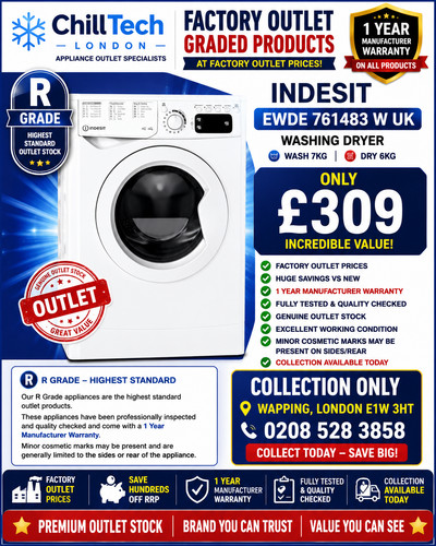 Indesit ewde761483wuk washer - indesit,