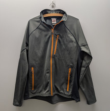 Avalanche Jacket Mens Large Grey Fleece Lined Zipper Pockets Mock Neck Zip Up