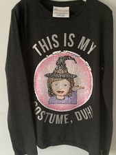 EMOJI BRAND Age 10-11 Years Halloween Sequin Theme Top Witch & Unicorn Designs