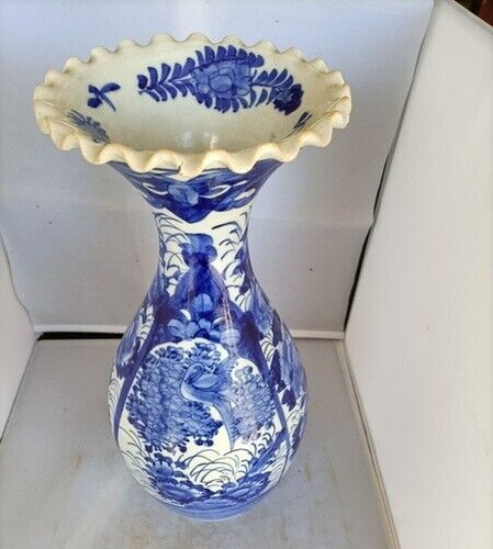 Chinese fluted vase high - vase, cm