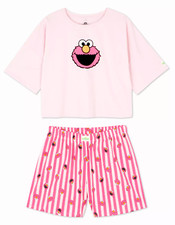 Ladies Pyjamas ELMO SESAME STREET Women 6 to 24 Boxy T-Shirt & Shorts Primark