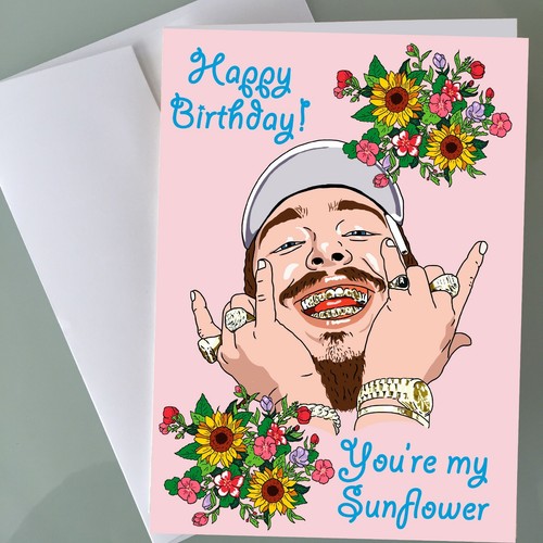 Post malone sunflower birthday - malone,