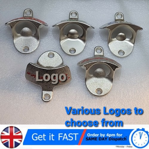 Wall mounted bottle - mounted, opener