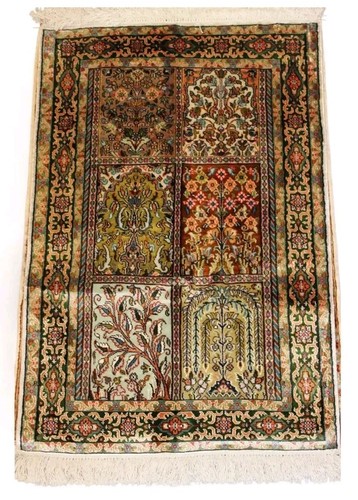 Kashmiri silk panel - panel, garden