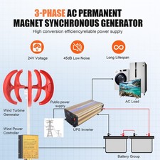 1200W 12/24V Vertical Axis