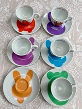 ROSENTHAL ILLY COLLECTION 2001 JEFF KOONS ANIMAL EXPRESS0 5 CUPS & 6 SAUCERS