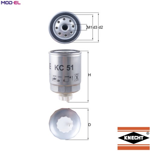 Fuel filter for - kc, renault