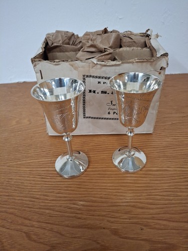 Vintage silver plate goblets - vintage,