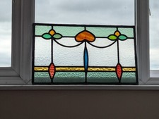 Decorative Antique Compact Stained Glass Window Panel