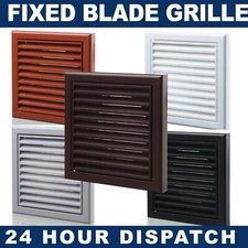 6" Slim Louvred Wall Vent Grille with Mesh Bathroom & Tumble Dryer Cooker Hood
