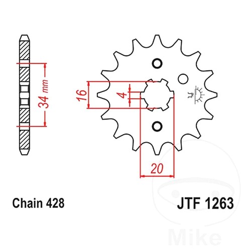 Front sprocket 428 p - front, t