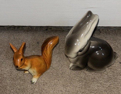 Vintage rabbit and squirrel - vintage,