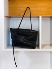 Osprey by Graeme Ellisdon Black Leather Tote Bag – Pebbled Leather – Broken Stra