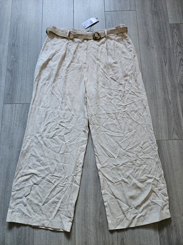 Beige baggy wide - wide, linen