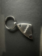 Saab Metal Silver Keyring