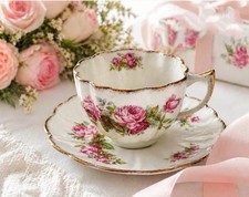 Vintage Rose Tea Cup and