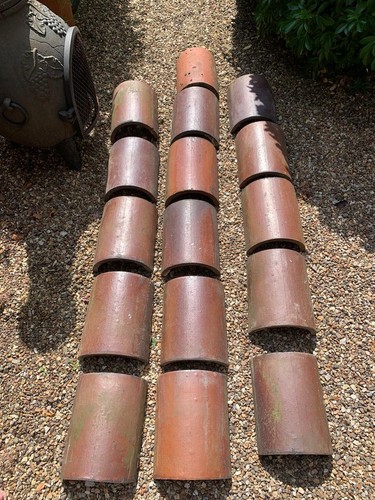 Half round ridge tiles - half,