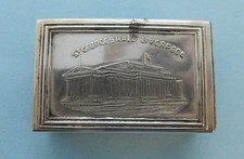Sterling SILVER Matchbox Cover. Levi & Salaman 1903. St George's Hall Liverpool