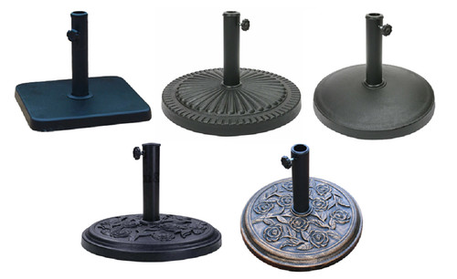 Cast iron parasol base stand - iron,