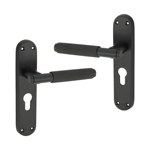 Door handles pair matt - handles, black