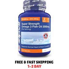 Zipvit Super Strength OMEGA 3 Fish Oil Dietary Supplement 2000mg, 120 Capsules