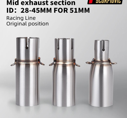 51mm universal exhaust link - 51mm,