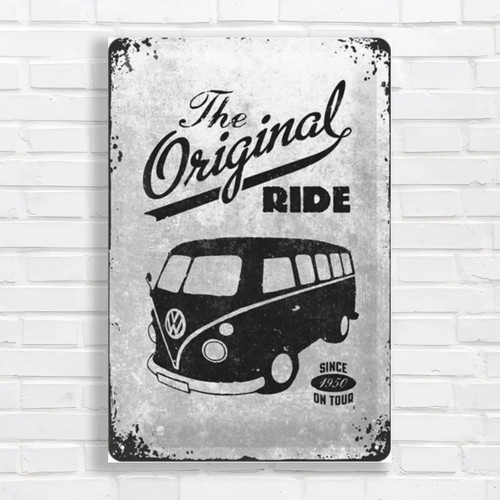 Vintage camper van - van, black