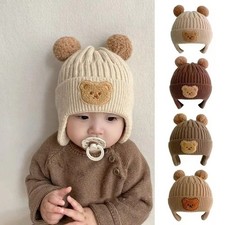 Winter Baby wool hat cute bear