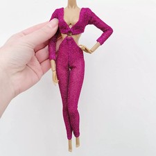 Handmade Purple Glittery Jumpsuit Outfit for Integrity Fashion Royalty Dolls