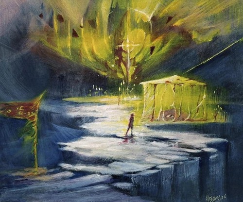Trumpet call original - original, oil