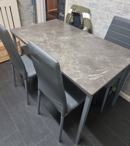 Grey marble effect rectangular - marble-effect,