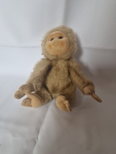 Soft toy monkey moulded face - toy, monkey,