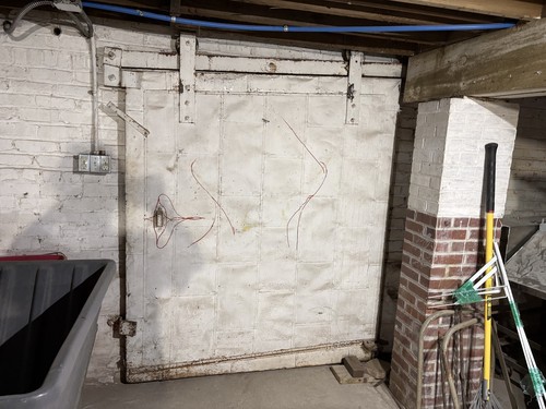 Vintage industrial fire door - vintage,