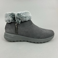Skechers On The Go Joy Grey Suede Winter Goga Mat Warm Winter Boots EU38.5 UK5.5