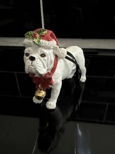British Bulldog Christmas Tree Decor Hanging Ornament Dog Resin Decoration