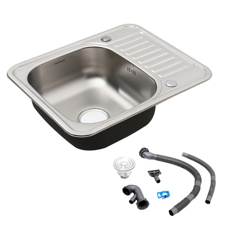 Stainless steel inset kitchen - stainless,