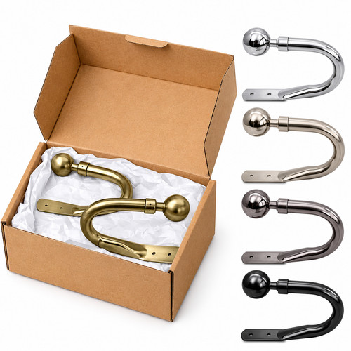 Metal curtain hold backs - metal,