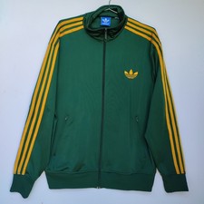 Adidas Originals Green Yellow Firebird Tracksuit Top Jacket | Men's Large