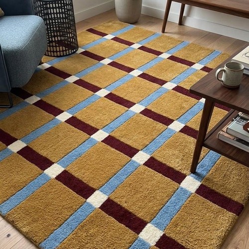 Hand tufted wool rug 9x12ft - wool, 9x12ft-