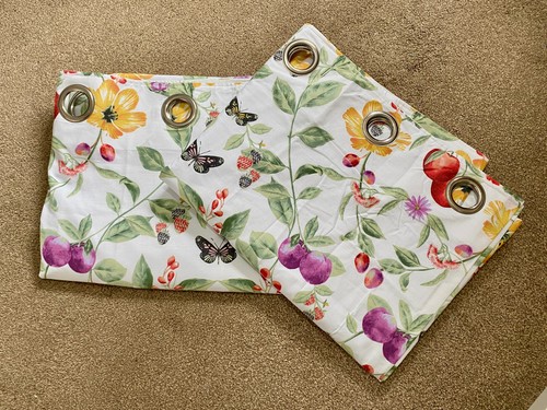 Pair dunelm curtains - dunelm, floral